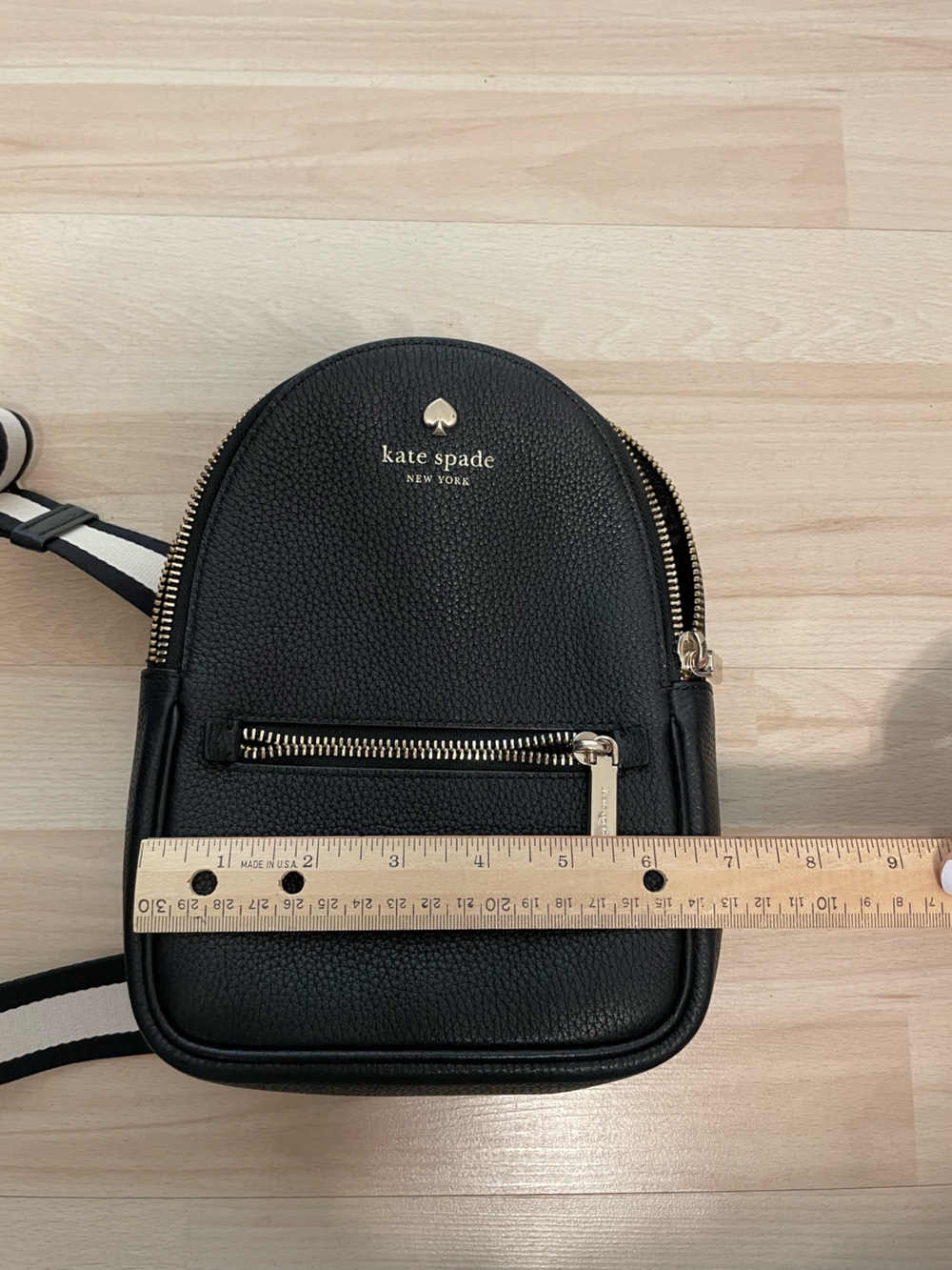 Excellent Condition Kate Spade Emma Small Black Backpack Crossbody! - Picture 12 of 14